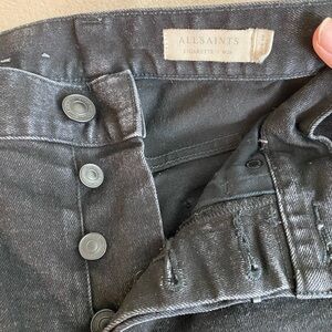 AllSaints Black Cigarette Denim Jean